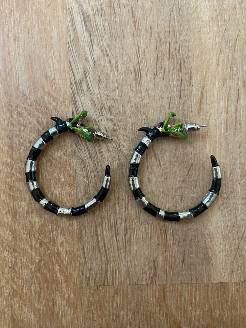 Beetlejuice Sandworm Hoop Earrings Tim Burton Nightmare Before Christmas